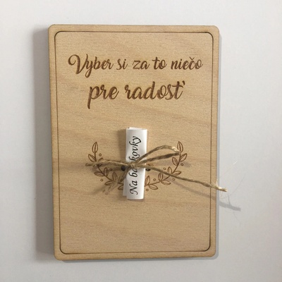 Drevené želanie na bankovky