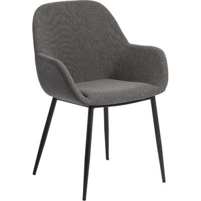 Kave Home Konna látková tmavě šedá