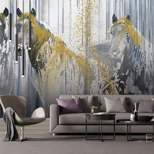 Art Gift Decor Фототапет Златни коне