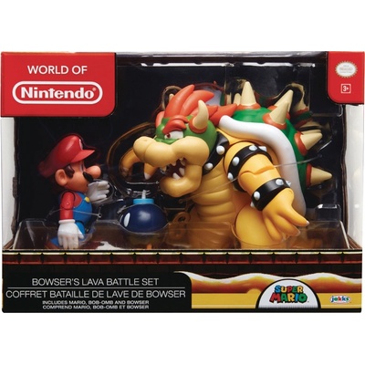 JAKKS Pacific Super Mario Mario Vs. Bowser Diorama Set