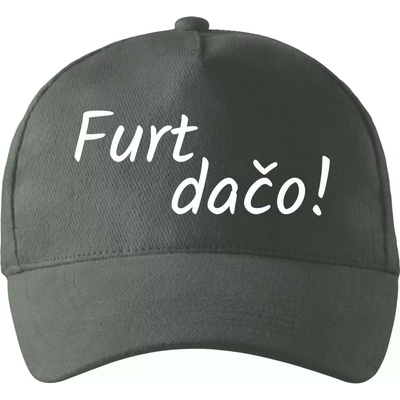 Furt dačo so zahnutým šiltom a mosaznou sponou Tm. bridlica šedozelená