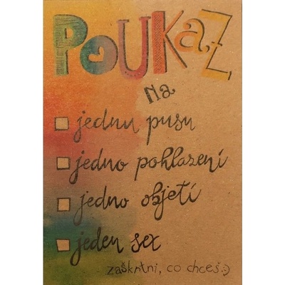 Přáníčko BeBechy - A6 - recyklovaný papír - Poukaz
