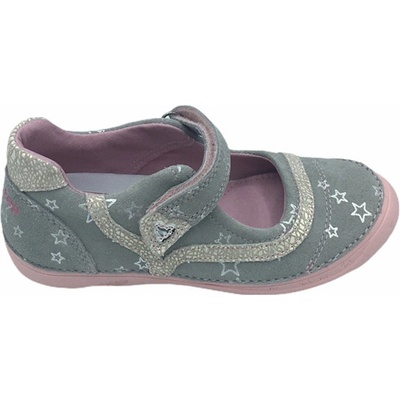 D.D.Step dětské kožené balerínky 046-978 šedé