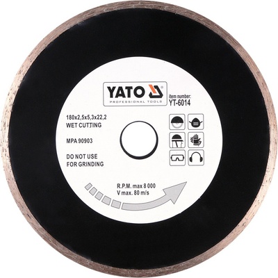 Yato Kotouč diamantový 180 x 22,2 x 2,5 mm YT-6014