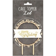 Scrapcooking Cakesupplies Dřevěný zápich na dort LED - Happy Birthday