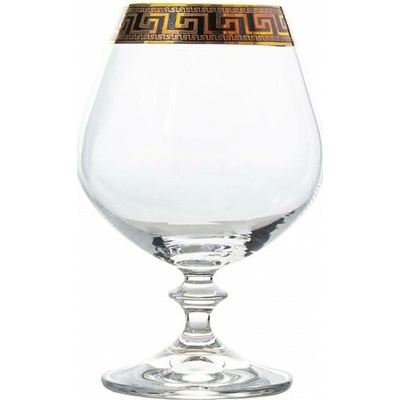 Crystal Bohemia BOHEMIA ANGELA VERSO GOLD SKLENICE NA BRANDY 6 x 400 ml