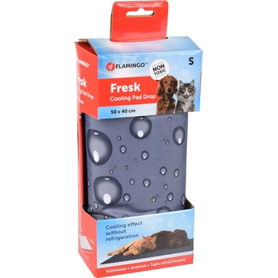 Flamingo Chladicí podložka šedá vzor kapky S