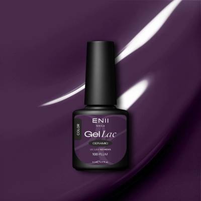 ENII NAILS Gel lak Ceramic 100 Plum gelový lak 5 ml