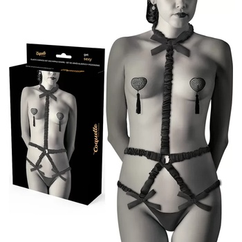 Бельо с еластичен колан за тяло и пастиси - Coquette Chic (D-226916)
