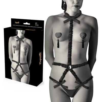 Бельо с еластичен колан за тяло и пастиси - Coquette Chic (D-226916)
