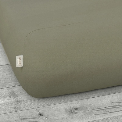 Darré jersey prostěradlo tmavé khaki 120x200x20