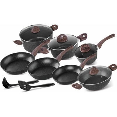 MagicHome Sada hrncov Black Marble Line 13 dielna