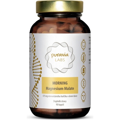 Puravia LABS MORNING Magnesium Malát 90 kapslí