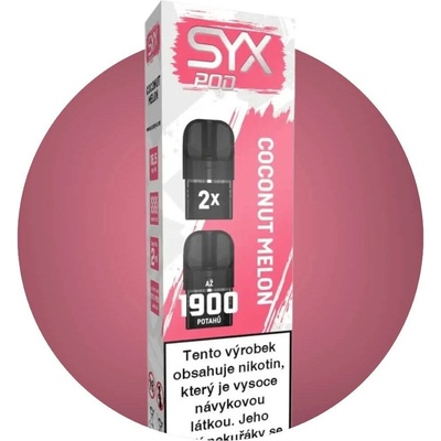 Syx Pod Coconut Melon 16,5 mg 2 x 950 potáhnutí 1 ks