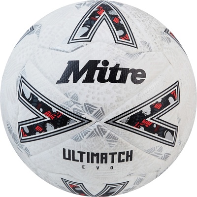 Mitre Ultimatch Evo Football Adults - White/Silver