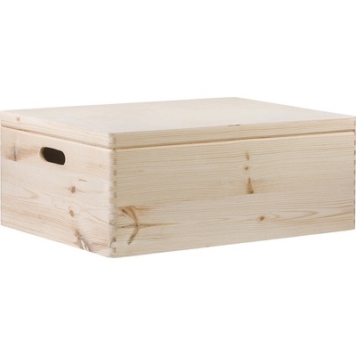 ČistéDřevo Drevený box s vekom 60X40 x 23 CM