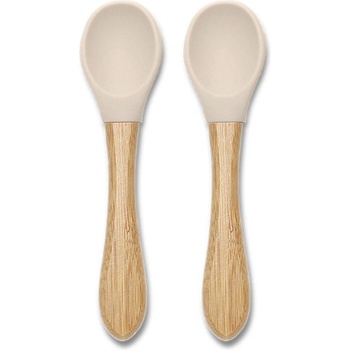 Lorelli СИЛИКОНОВИ ЛЪЖИЧКИ С БАМБУК 2БР natural beige (3800166121307)