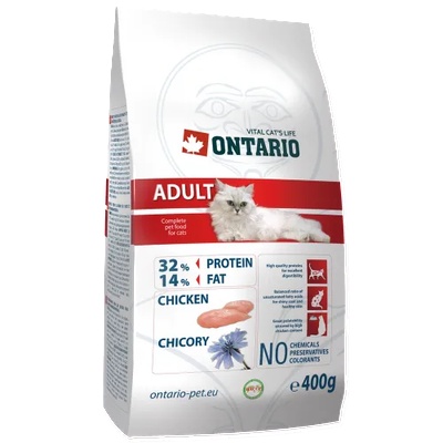 ONTARIO Adult Chicken cat food - суха храна за котки над 1 година с пилешко месо 0, 4 кг, Чехия 213-0024