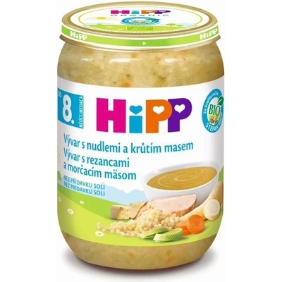 Hipp Bio Vývar s nudlemi a krůtím masem 6 x 190 g – Zboží Dáma