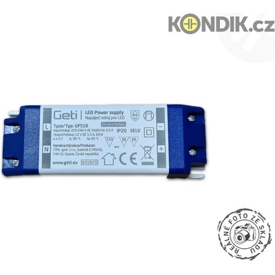 Geti GPS18 napájecí zdroj 12V/1,5A IP20