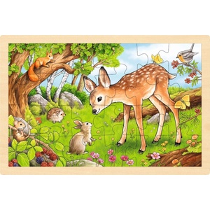 Goki Дървен пъзел Goki - Елен, 24 части (57325) - baby