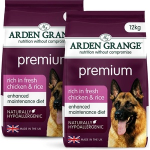 Arden Grange Премиум с пресен пилешки месо и ориз 2 x 12 кг