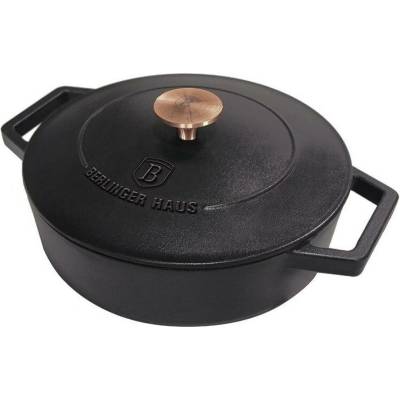 Berlingerhaus Pekáč litinový s poklicí 26cm Black Rose Collection