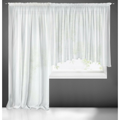 EUROFIRANY ZÁCLONA NA PÁSCE AGA4 400X145 CM 200X245 CM BÍLÁ