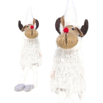 eCa RSN01 Vianočné dekorácie Sob 37 cm biely