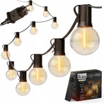 SmartLED LED гирлянд за външна употреба с възможност за димиране 25xE12/1W/24/230V 17, 5 m IP65 черен + дистанционно управление (SD0125)
