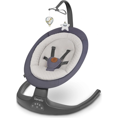 Lionelo - Бебешка люлка с мелодия RALF 4xAA графитено сиво + дистанционно управление (LN0376)