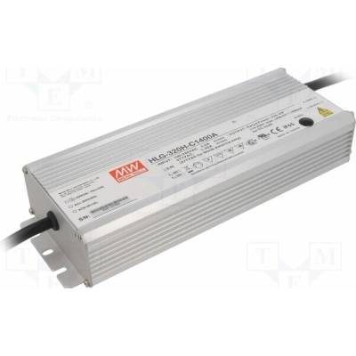 MEAN WELL HLG-320H-C1400A Napájecí zdroj: spínaný; LED; 320W; 114÷229VDC; 700÷1400mA; IP65
