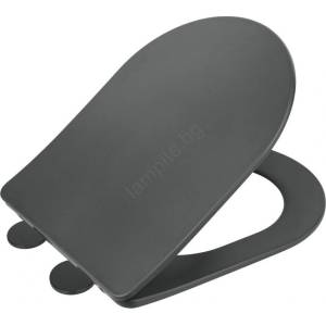 WENKO 26030100 - Тоалетно седало GALATI 46x36 см антрацит (WE0742)