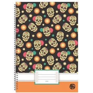 OPTISCHOOL Тетрадка със спирала, A4, гладка, 70 листа, OPTISCHOOL, „Skull (27ISS70-015)