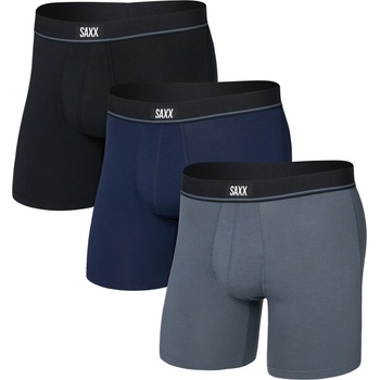 Saxx Essential Cotton Boxer Brief Fly 3Pk Размер: L / Цвят: черен