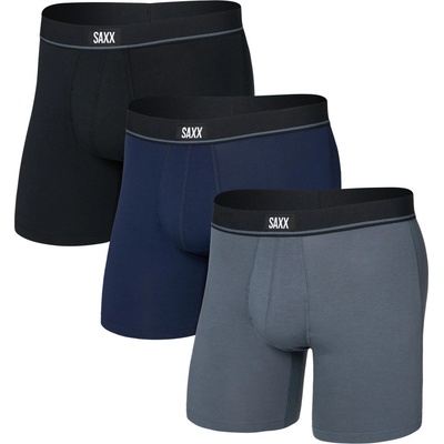 Saxx Essential Cotton Boxer Brief Fly 3Pk Размер: L / Цвят: черен
