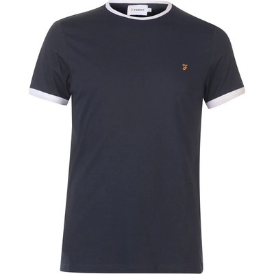 Farah Тениска Farah Groves Ringer T Shirt - Navy 412