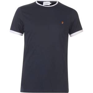 Farah Тениска Farah Groves Ringer T Shirt - Navy 412