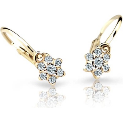 Cutie Jewellery Půvabné dětské ze žlutého zlata C2152-10-X-1 bílá