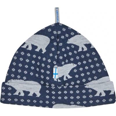 Finkid Детска зимна шапка (beanie) Finkid Kid's Hitti Nordik Beanie - Navy - размер L (904-4538-0213)