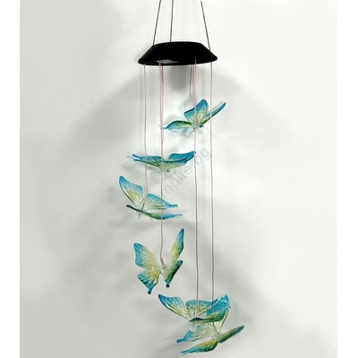 Baterie Centrum LED RGB соларна лампа 6xLED/1, 2V 300 mAh IP44 пеперуда (BC0782)