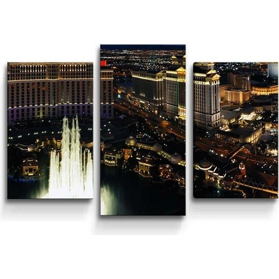 Sablio Obraz - 3-dílný Las Vegas - 75x50 cm