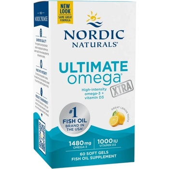 Nordic Naturals Ultimate Omega Xtra | With Vitamin D3 [60 Гел капсули] Лимон