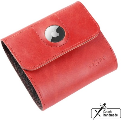 Fixed Classic Wallet kožená peňaženka pre AirTag z pravej kože FIXWAT SCW2 RD červená