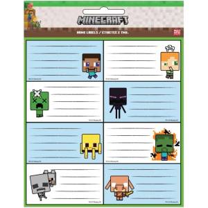 MINECRAFT Етикети за тетрадки Minecraft (16 броя) (775-70046) - kindermarket