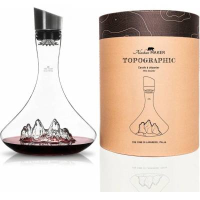 Alaskan Maker topografická karafa na víno Tre Cime di Lavaredo