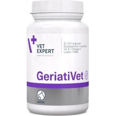 VetExpert GeriatiVet Dog - хранителна добавка за възрастни кучета, намаляване риска от свързаните с възрастта здравословни проблеми, 45 таблетки, Vet Expert - Полша