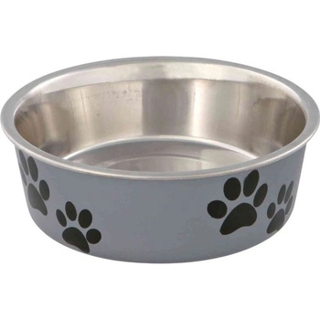 Trixie Nerezová miska - labky, 0,3 l / ø 12 cm
