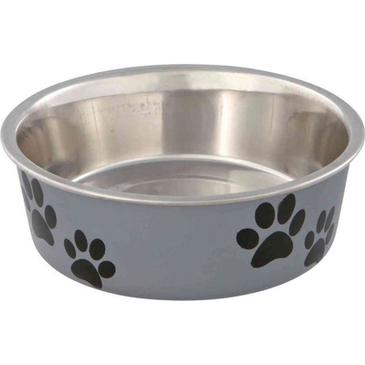 Trixie Nerezová miska - labky, 0,3 l / ø 12 cm