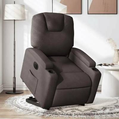 vidaXL 11461.3204397 Elektrické zvedací polohovací tmavě hnědé textil